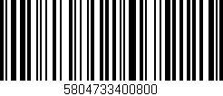 Código de barras (EAN, GTIN, SKU, ISBN): '5804733400800'