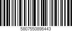 Código de barras (EAN, GTIN, SKU, ISBN): '5807550896443'