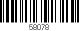 Código de barras (EAN, GTIN, SKU, ISBN): '58078'