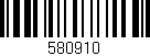 Código de barras (EAN, GTIN, SKU, ISBN): '580910'