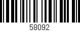 Código de barras (EAN, GTIN, SKU, ISBN): '58092'