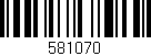 Código de barras (EAN, GTIN, SKU, ISBN): '581070'