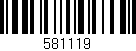 Código de barras (EAN, GTIN, SKU, ISBN): '581119'