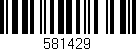 Código de barras (EAN, GTIN, SKU, ISBN): '581429'