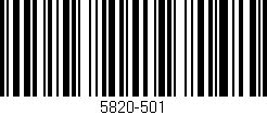 Código de barras (EAN, GTIN, SKU, ISBN): '5820-501'