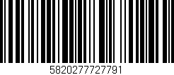 Código de barras (EAN, GTIN, SKU, ISBN): '5820277727791'