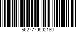 Código de barras (EAN, GTIN, SKU, ISBN): '5827779992160'