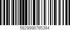 Código de barras (EAN, GTIN, SKU, ISBN): '5829998785394'