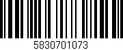 Código de barras (EAN, GTIN, SKU, ISBN): '5830701073'
