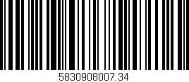 Código de barras (EAN, GTIN, SKU, ISBN): '5830908007.34'