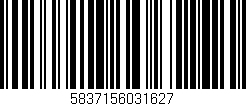 Código de barras (EAN, GTIN, SKU, ISBN): '5837156031627'