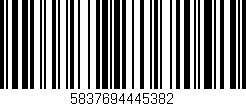 Código de barras (EAN, GTIN, SKU, ISBN): '5837694445382'
