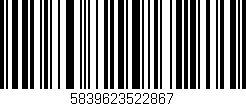 Código de barras (EAN, GTIN, SKU, ISBN): '5839623522867'