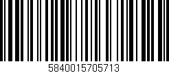 Código de barras (EAN, GTIN, SKU, ISBN): '5840015705713'