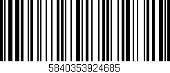 Código de barras (EAN, GTIN, SKU, ISBN): '5840353924685'
