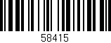 Código de barras (EAN, GTIN, SKU, ISBN): '58415'