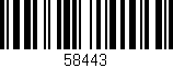 Código de barras (EAN, GTIN, SKU, ISBN): '58443'