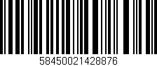 Código de barras (EAN, GTIN, SKU, ISBN): '58450021428876'