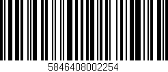 Código de barras (EAN, GTIN, SKU, ISBN): '5846408002254'