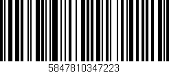 Código de barras (EAN, GTIN, SKU, ISBN): '5847810347223'
