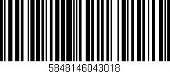 Código de barras (EAN, GTIN, SKU, ISBN): '5848146043018'