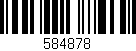 Código de barras (EAN, GTIN, SKU, ISBN): '584878'