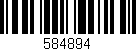 Código de barras (EAN, GTIN, SKU, ISBN): '584894'