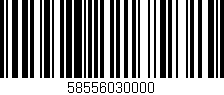 Código de barras (EAN, GTIN, SKU, ISBN): '58556030000'