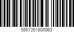 Código de barras (EAN, GTIN, SKU, ISBN): '5857261800963'