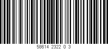 Código de barras (EAN, GTIN, SKU, ISBN): '58614_2322_0_3'