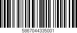 Código de barras (EAN, GTIN, SKU, ISBN): '5867044335001'