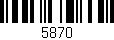 Código de barras (EAN, GTIN, SKU, ISBN): '5870'