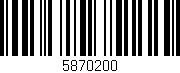 Código de barras (EAN, GTIN, SKU, ISBN): '5870200'