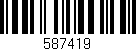 Código de barras (EAN, GTIN, SKU, ISBN): '587419'