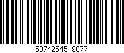 Código de barras (EAN, GTIN, SKU, ISBN): '5874254519077'