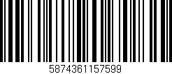 Código de barras (EAN, GTIN, SKU, ISBN): '5874361157599'