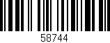 Código de barras (EAN, GTIN, SKU, ISBN): '58744'