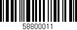 Código de barras (EAN, GTIN, SKU, ISBN): '58800011'