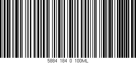 Código de barras (EAN, GTIN, SKU, ISBN): '5884_184_0_100ML'