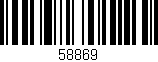 Código de barras (EAN, GTIN, SKU, ISBN): '58869'