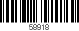 Código de barras (EAN, GTIN, SKU, ISBN): '58918'
