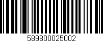 Código de barras (EAN, GTIN, SKU, ISBN): '589800025002'