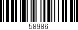 Código de barras (EAN, GTIN, SKU, ISBN): '58986'