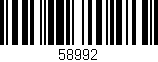 Código de barras (EAN, GTIN, SKU, ISBN): '58992'