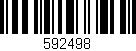 Código de barras (EAN, GTIN, SKU, ISBN): '592498'
