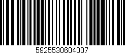 Código de barras (EAN, GTIN, SKU, ISBN): '5925530604007'