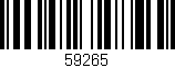 Código de barras (EAN, GTIN, SKU, ISBN): '59265'