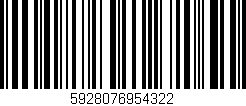 Código de barras (EAN, GTIN, SKU, ISBN): '5928076954322'