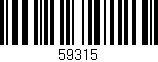 Código de barras (EAN, GTIN, SKU, ISBN): '59315'