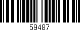 Código de barras (EAN, GTIN, SKU, ISBN): '59487'